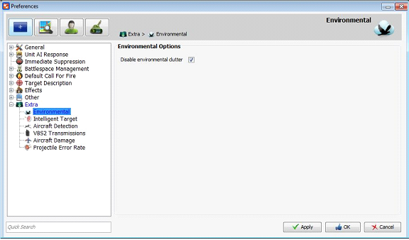 ∆ Image 13b: VBS2 Object Properties view of the VBS2Strike asset - Rotary-Wing